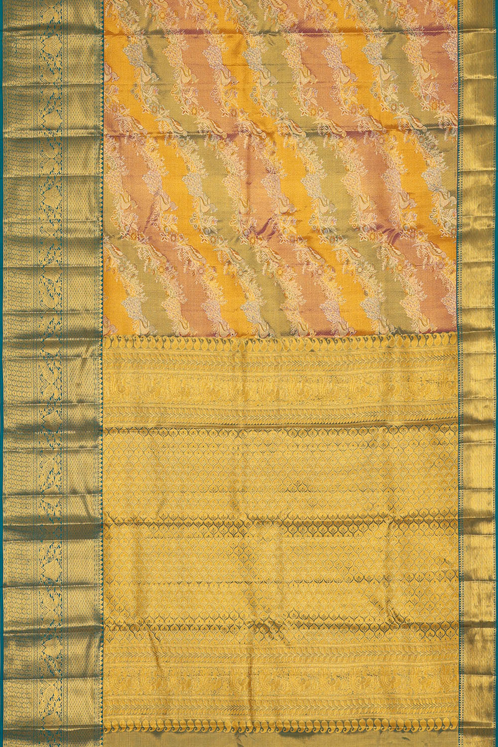 Image of Kanchipattu Tissue Silk Multi-Colour Saree