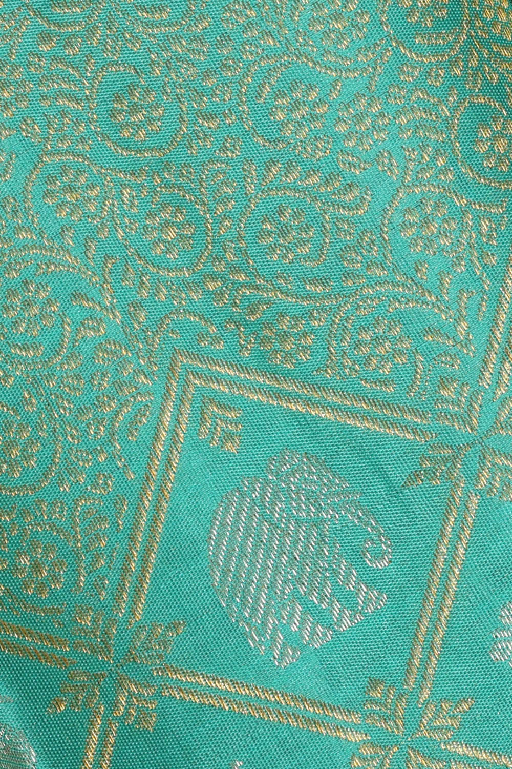 Image of Kanchipattu Silk Sea Blue Saree
