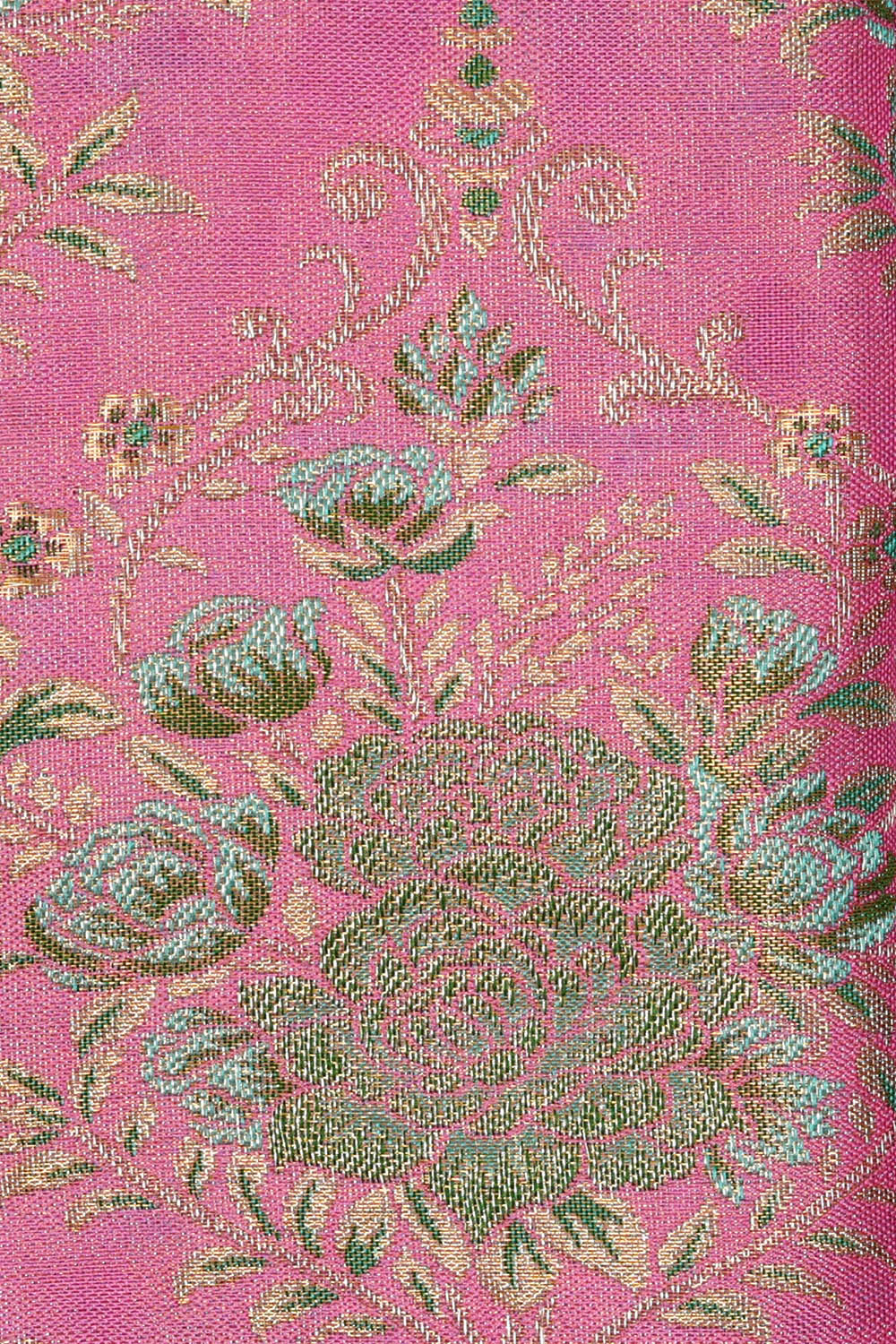 Image of Kanchipattu Tissue Silk Pink Saree