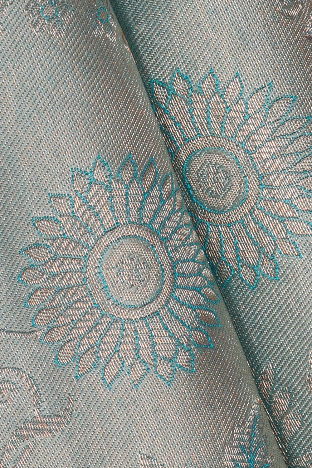 Image of Kanchipattu Silk Ice Blue Saree