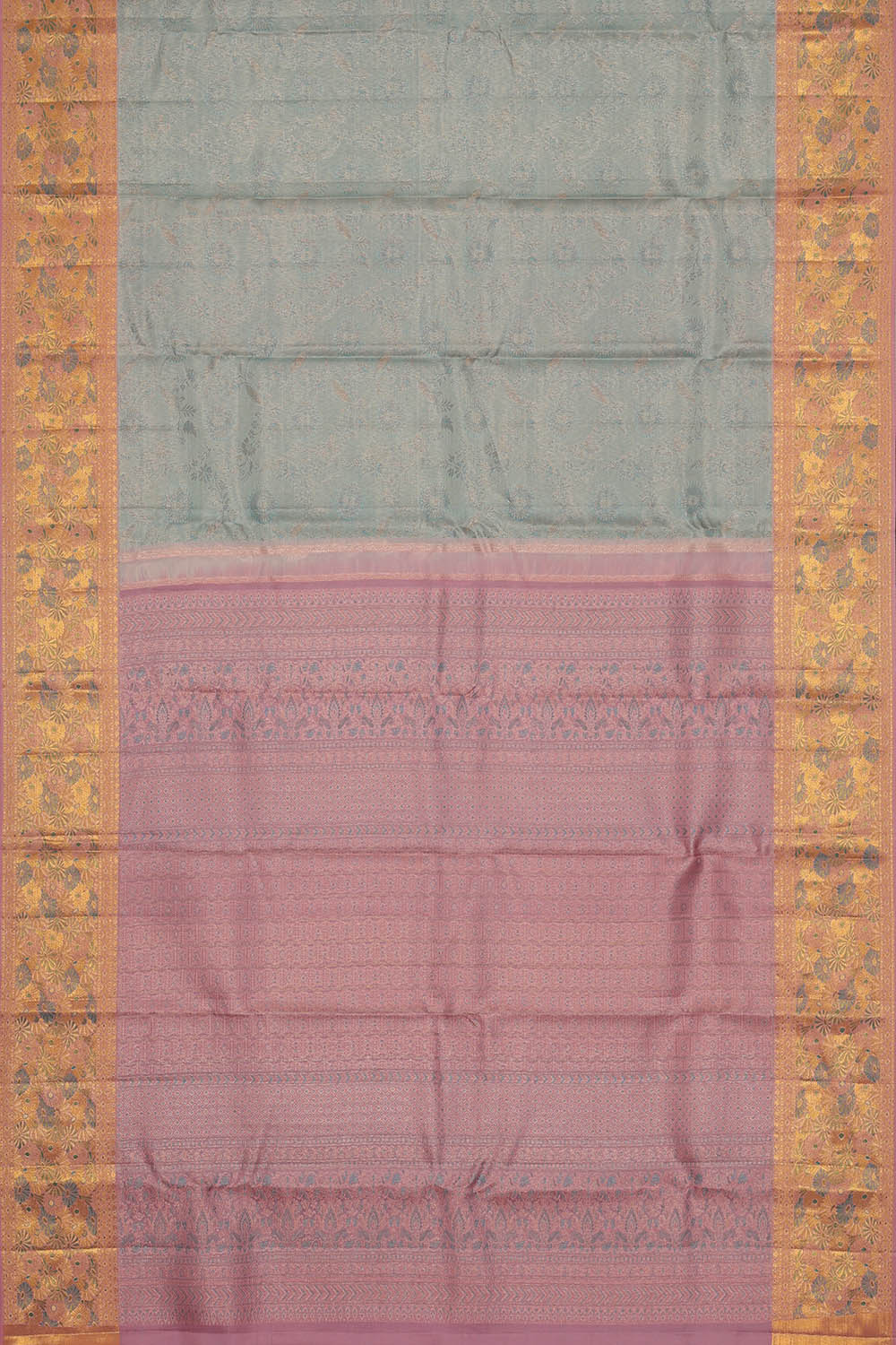 Image of Kanchipattu Silk Ice Blue Saree
