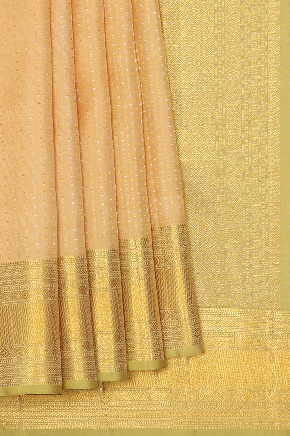 Image of Beige Arani Silk Saree