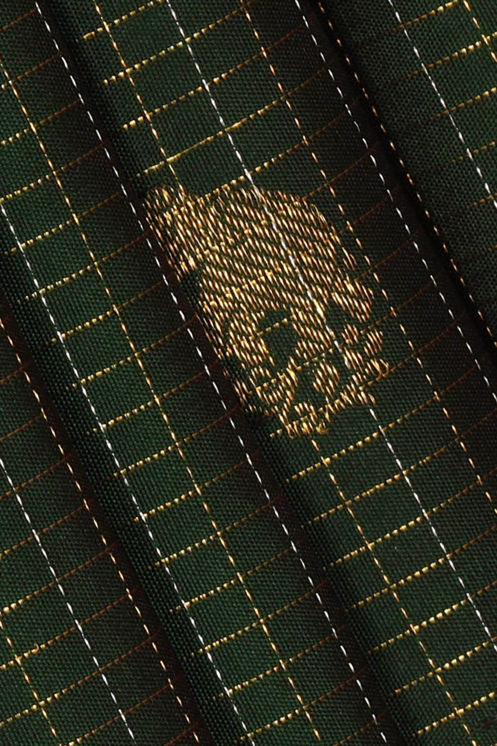 Image of Arani Silk Bottle Green Saree