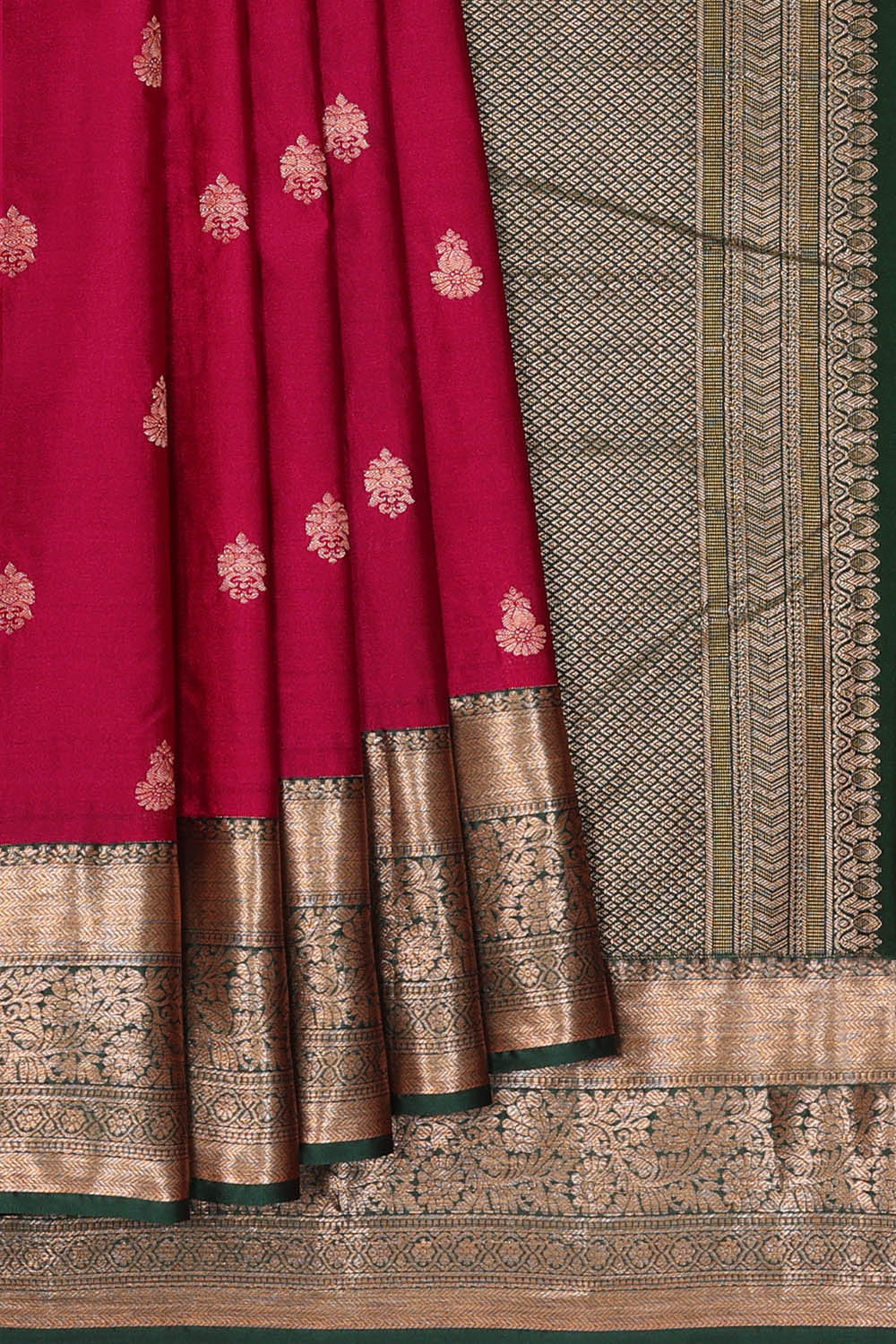 Image of Kanchipattu Silk Magenta Pink Saree