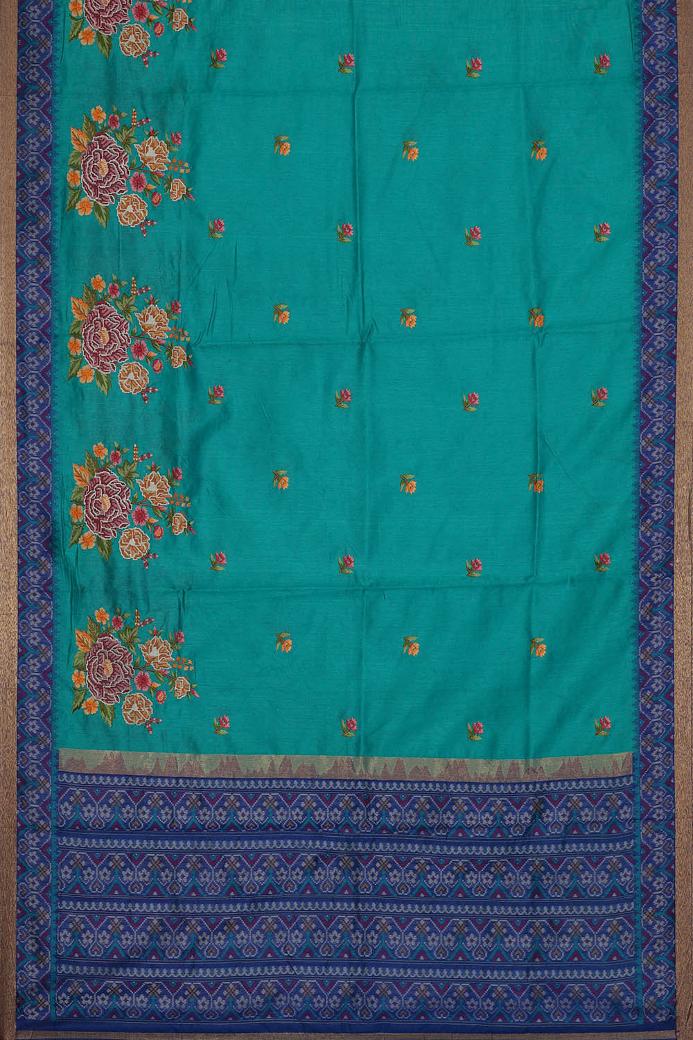 Image of Blue Silk Saree