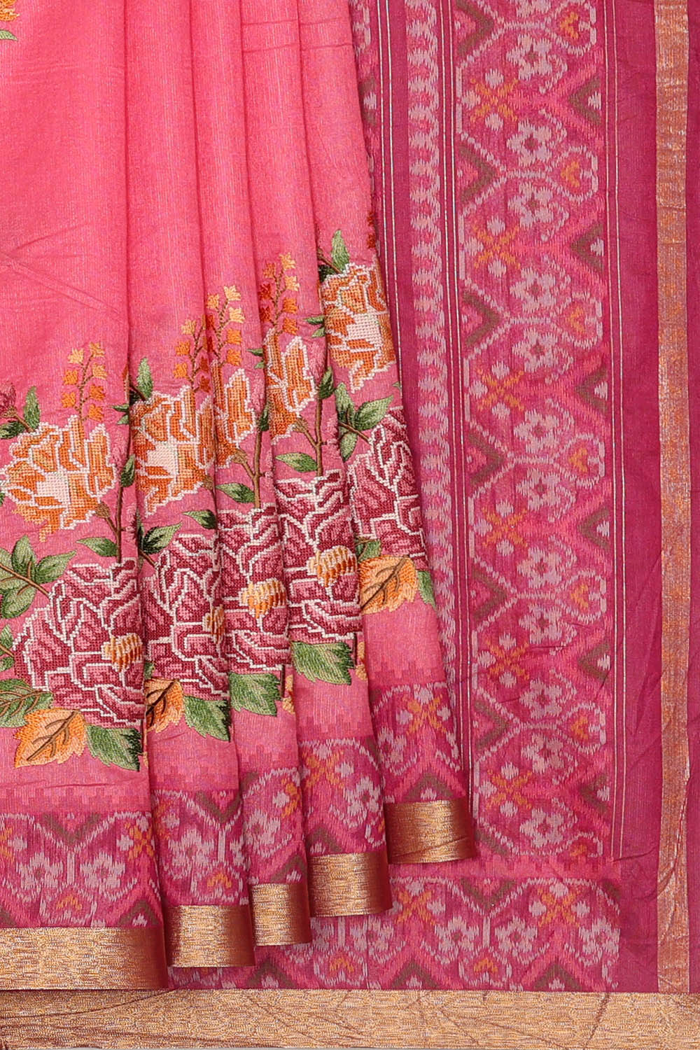 Image of Pink Silk Saree