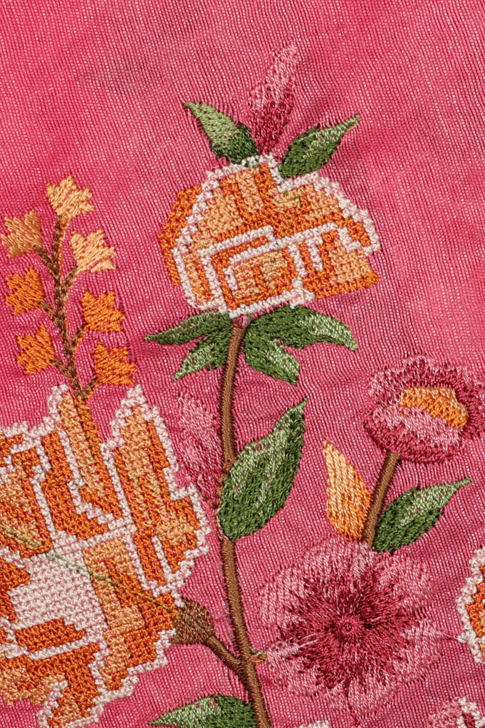 Image of Pink Silk Saree