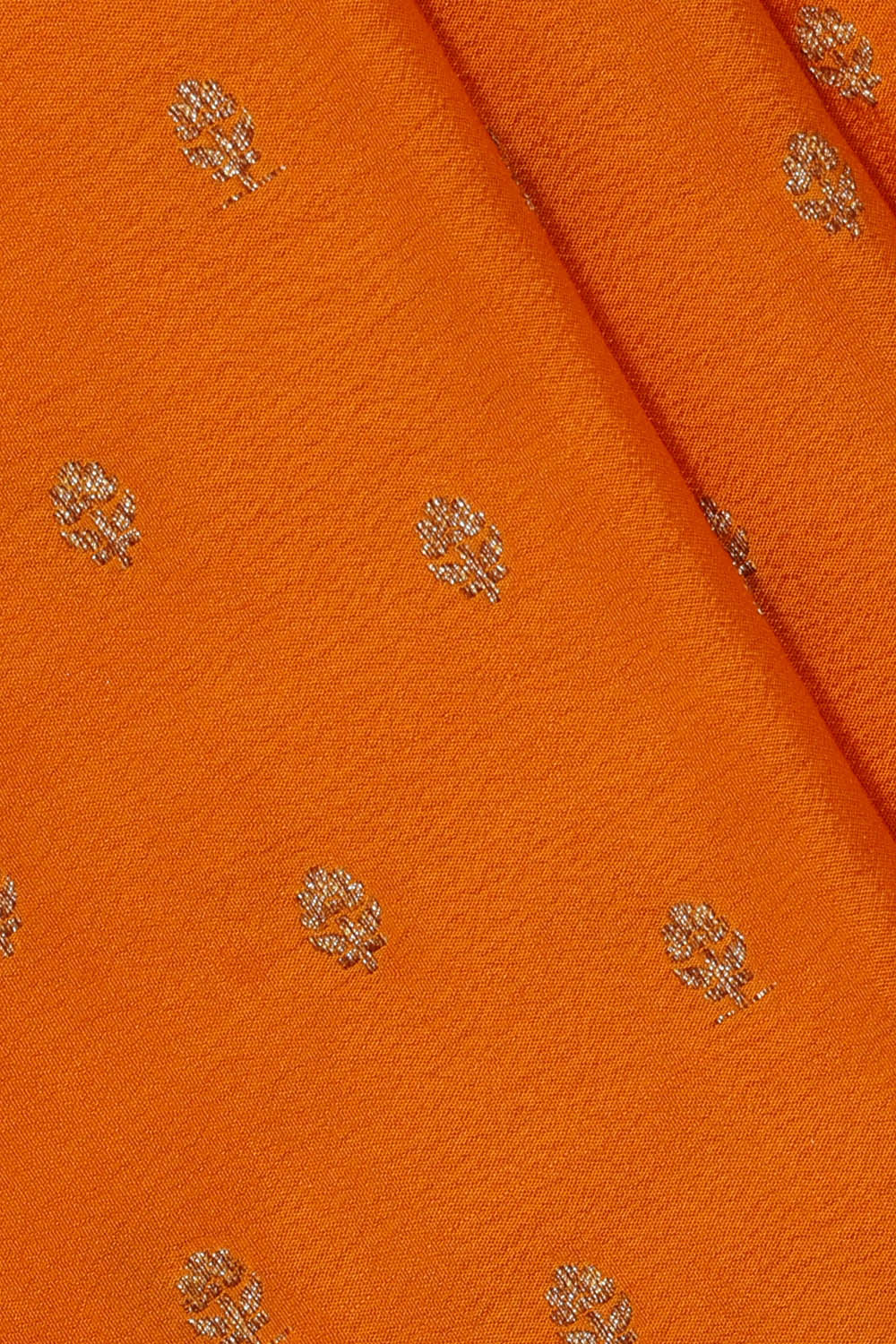 Image of Banarasi Crepe Silk Mustard Yellow Saree