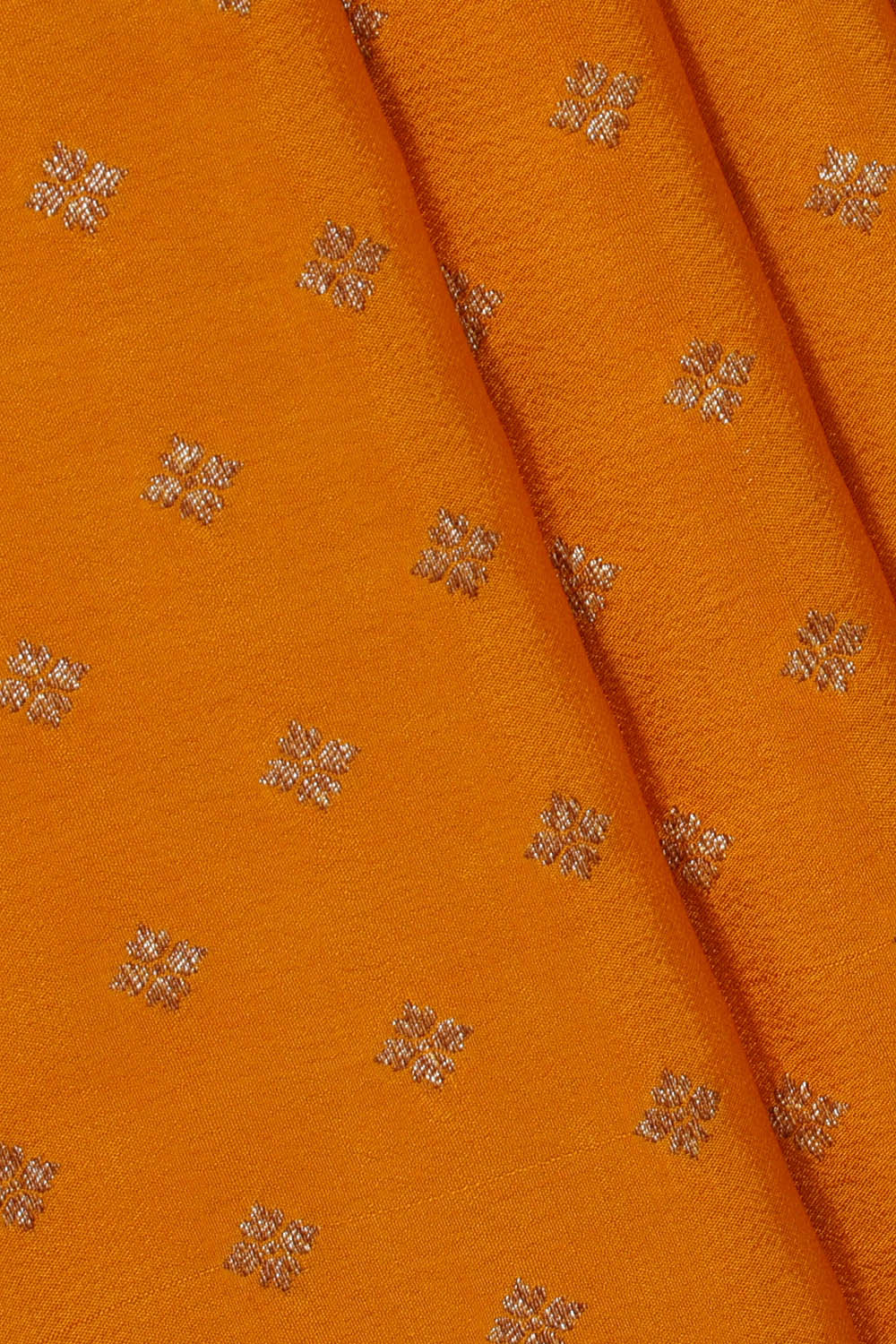 Image of Banarasi Crepe Silk Mustard Yellow Saree