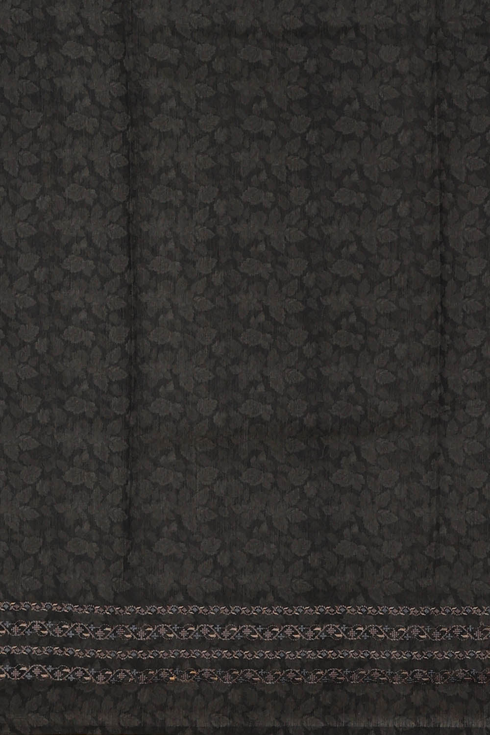 Image of Tussar Silk Black Saree