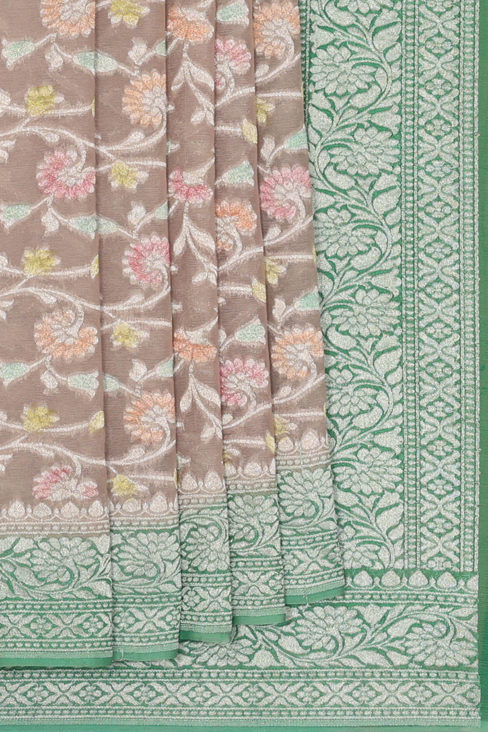 Image of Banarasi Georgette Beige Saree