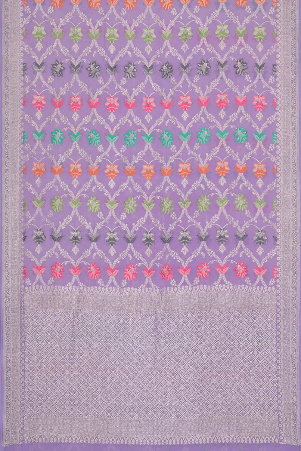 Image of Banarasi Georgette Lavender Saree