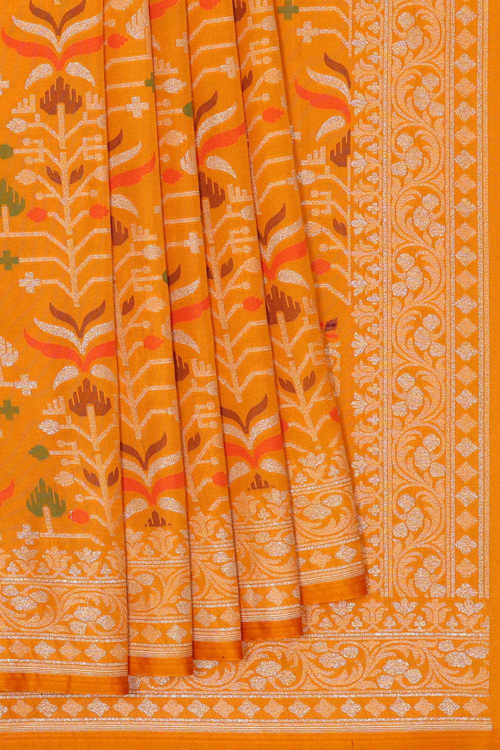 Image of Banarasi Silk Yellow Saree