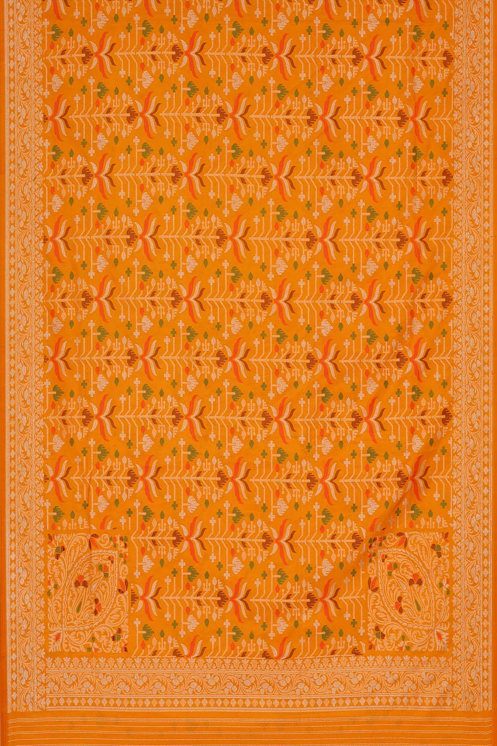 Image of Banarasi Silk Yellow Saree