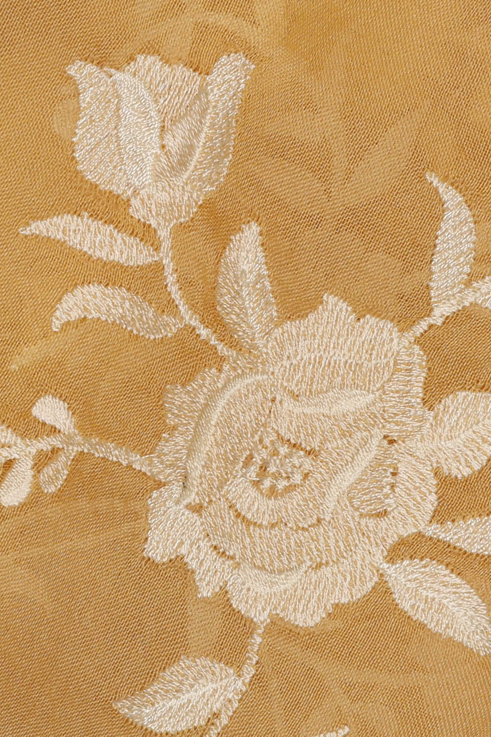 Image of Beige Silk Embroidery Saree