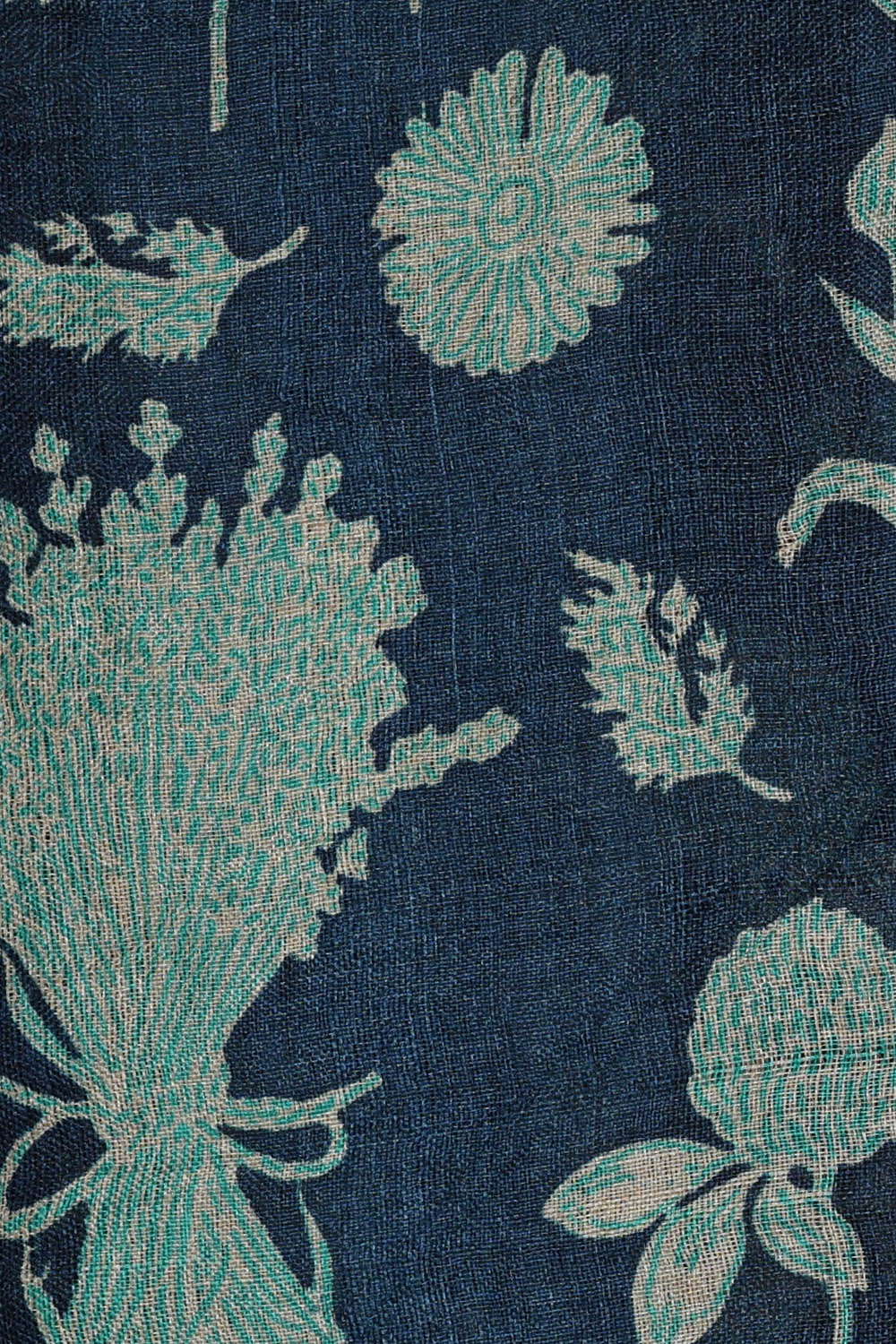 Image of Tussar Silk Dark Blue Saree