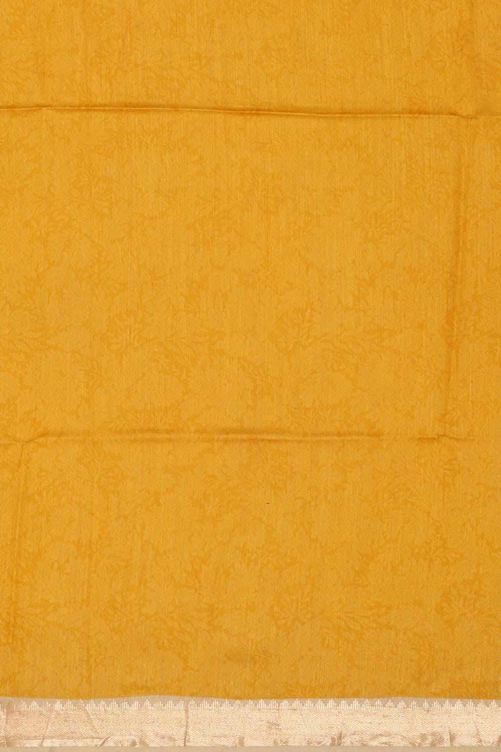Image of Moonga Tussar Silk Yellow Saree