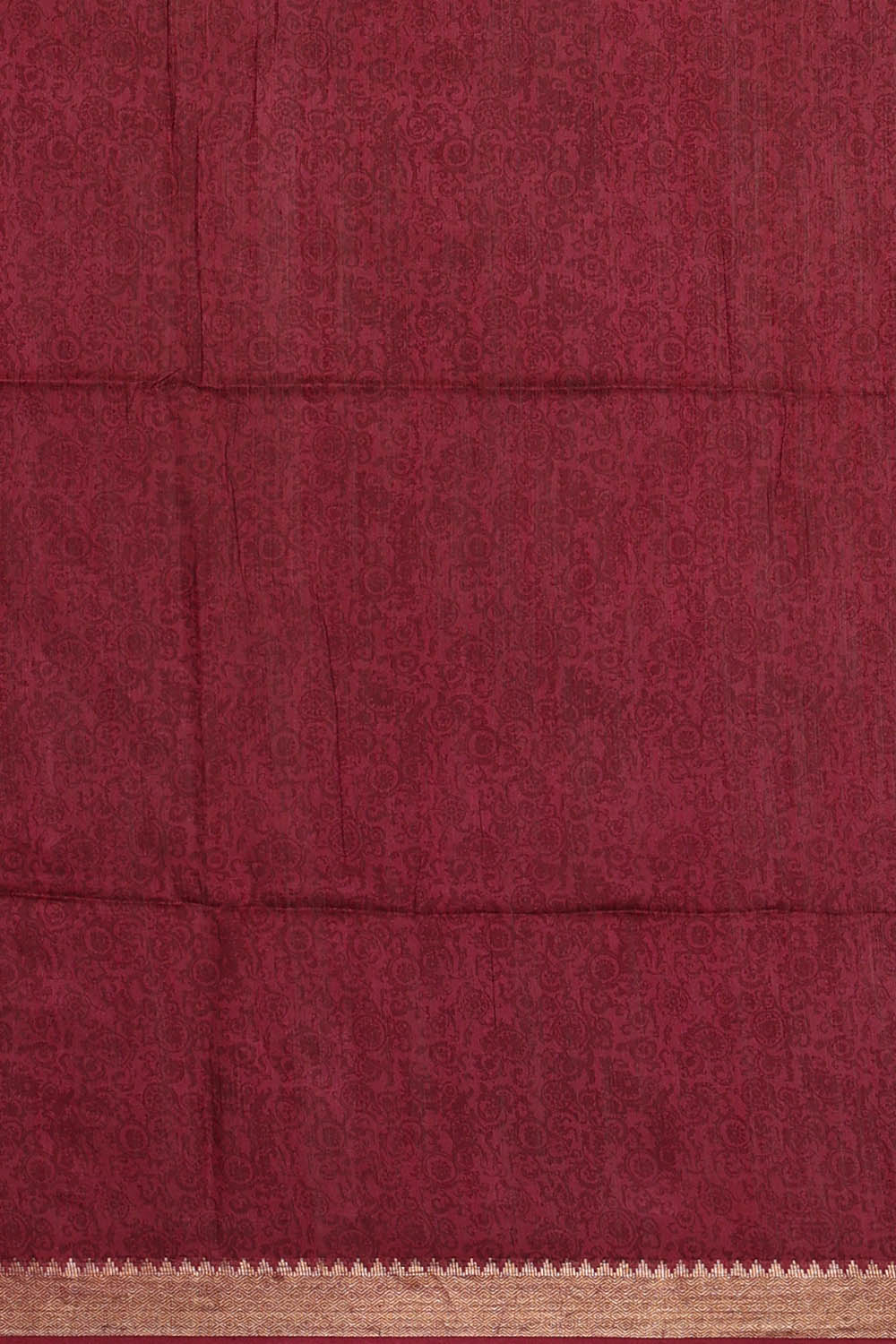 Image of Moonga Tussar Silk Red Saree