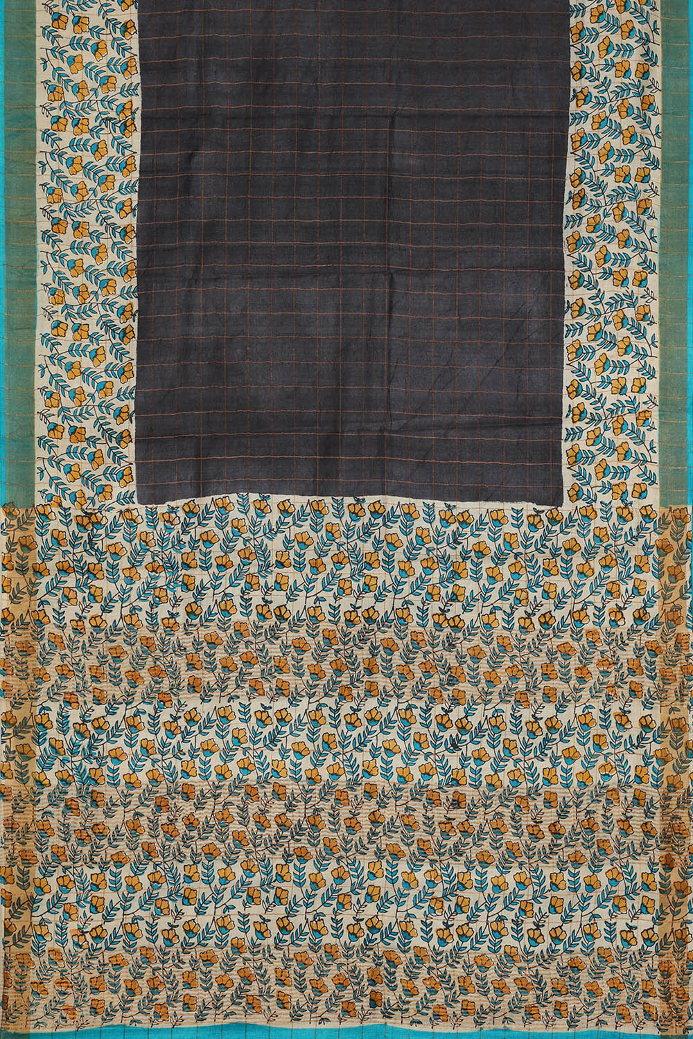 Image of Black Desi Tussar Silk Saree