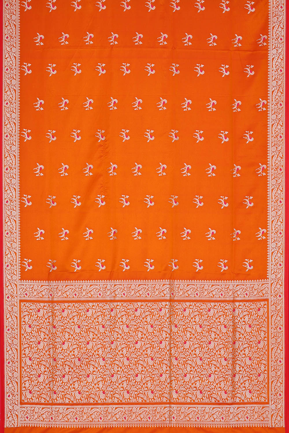 Image of Banarasi Silk Orange Saree