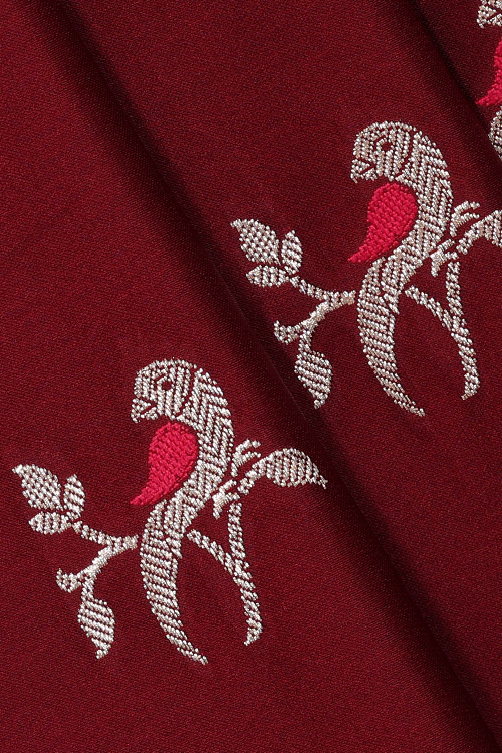 Image of Banarasi Silk Maroon Saree