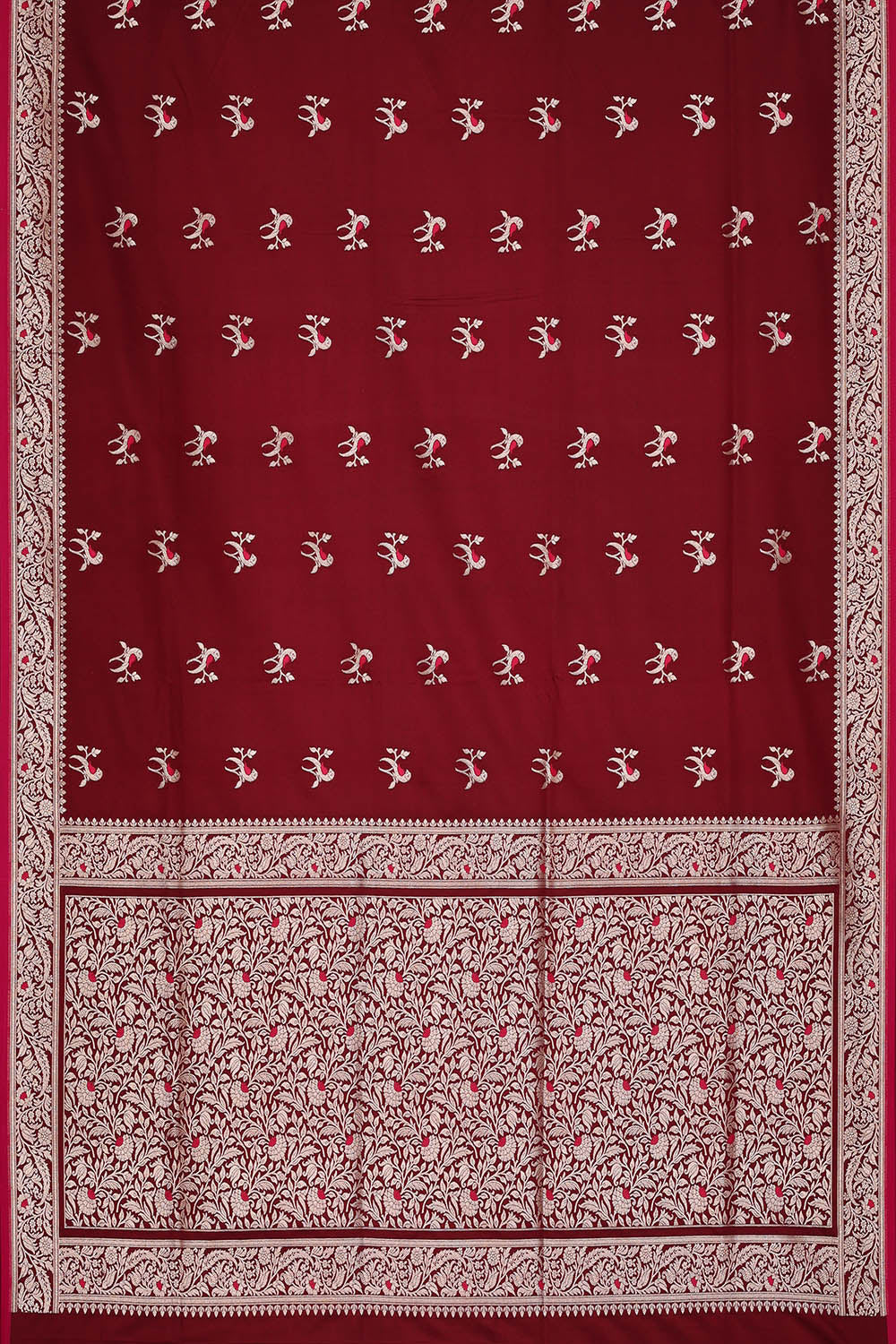 Image of Banarasi Silk Maroon Saree