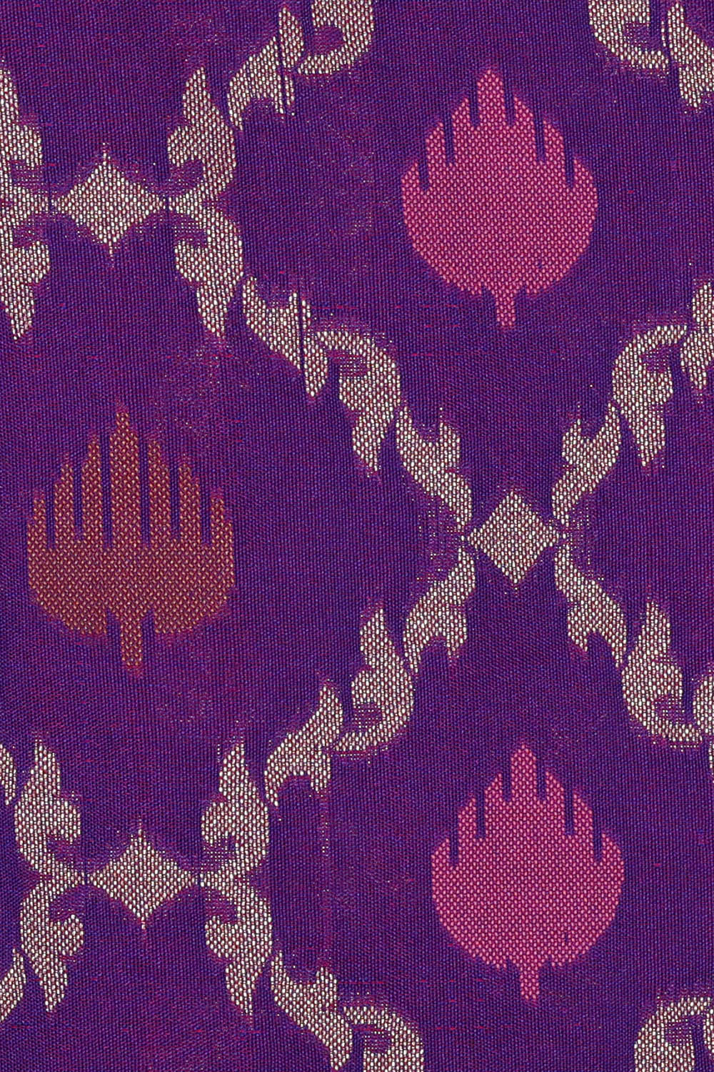 Image of Banarasi Silk Indigo Violet Saree