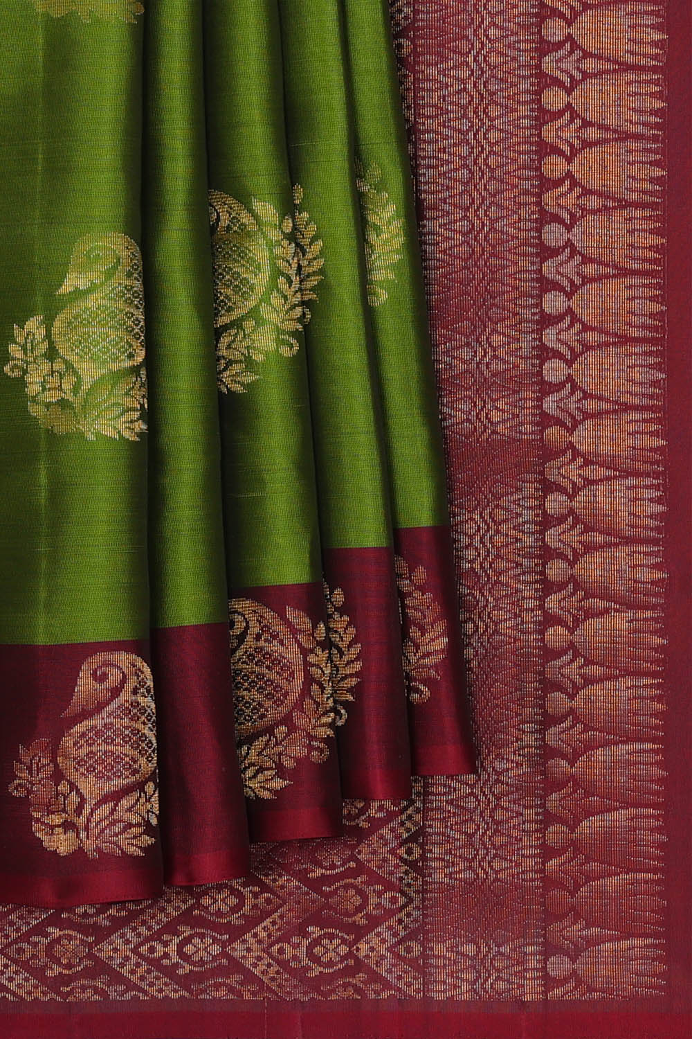 Image of Kanchipattu Silk Green Saree