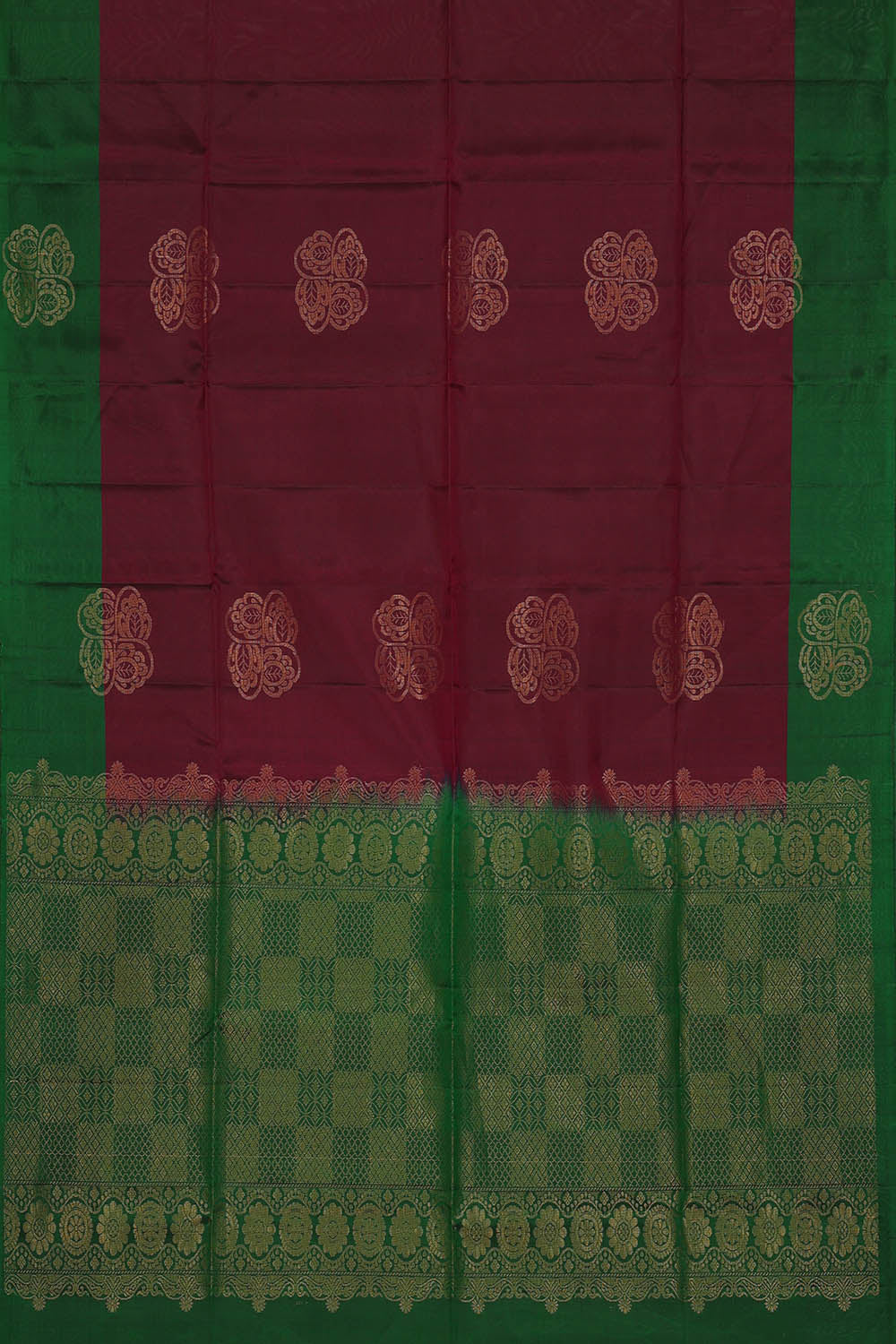 Image of South Silk Dark Purple Saree