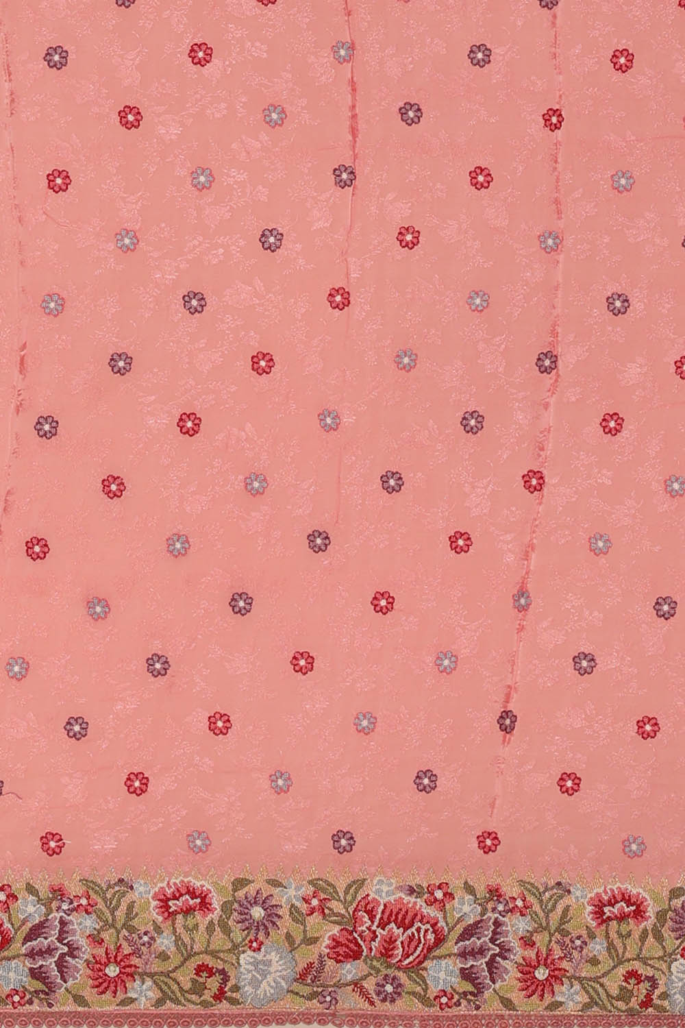 Image of Pink Embroidery Silk Saree