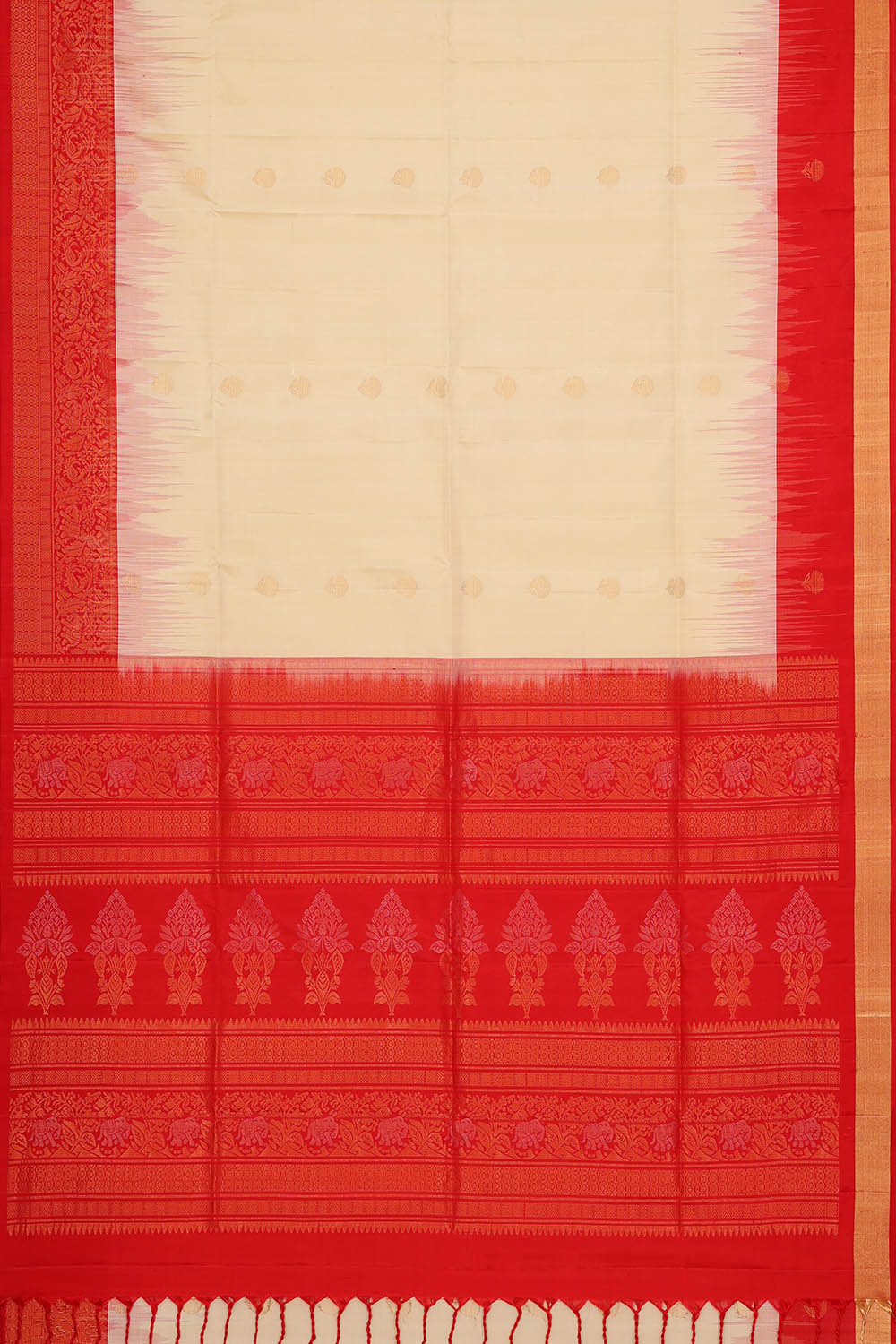 Image of South Silk Cream Saree