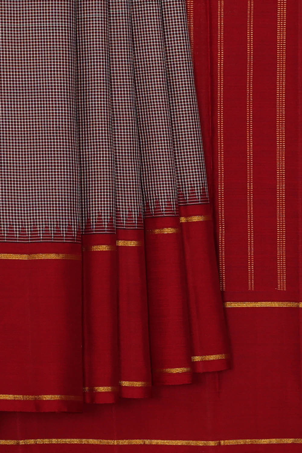 Image of Arani Silk Maroon Saree