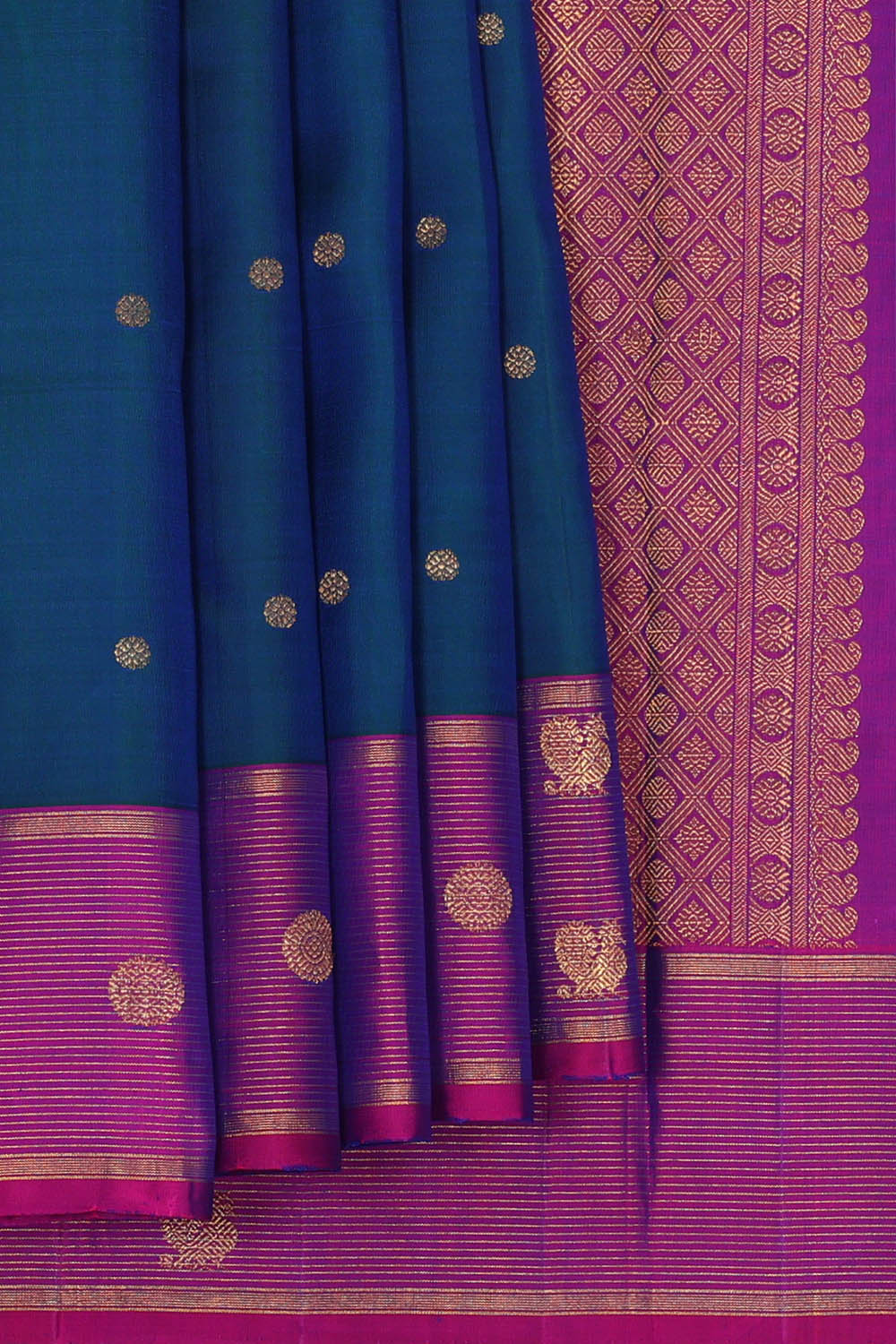 Image of Arani Silk Blue Saree