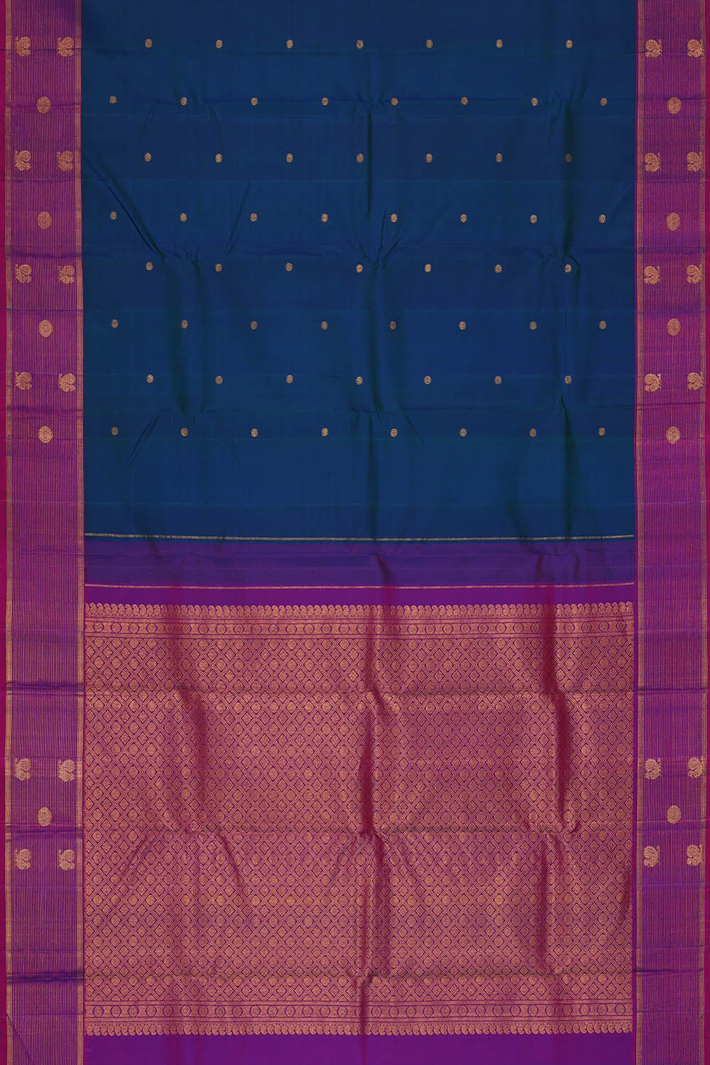 Image of Arani Silk Blue Saree