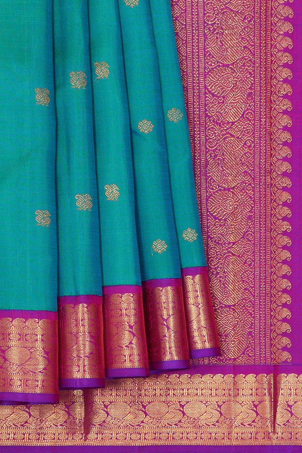 Image of Arani Silk Blue Saree
