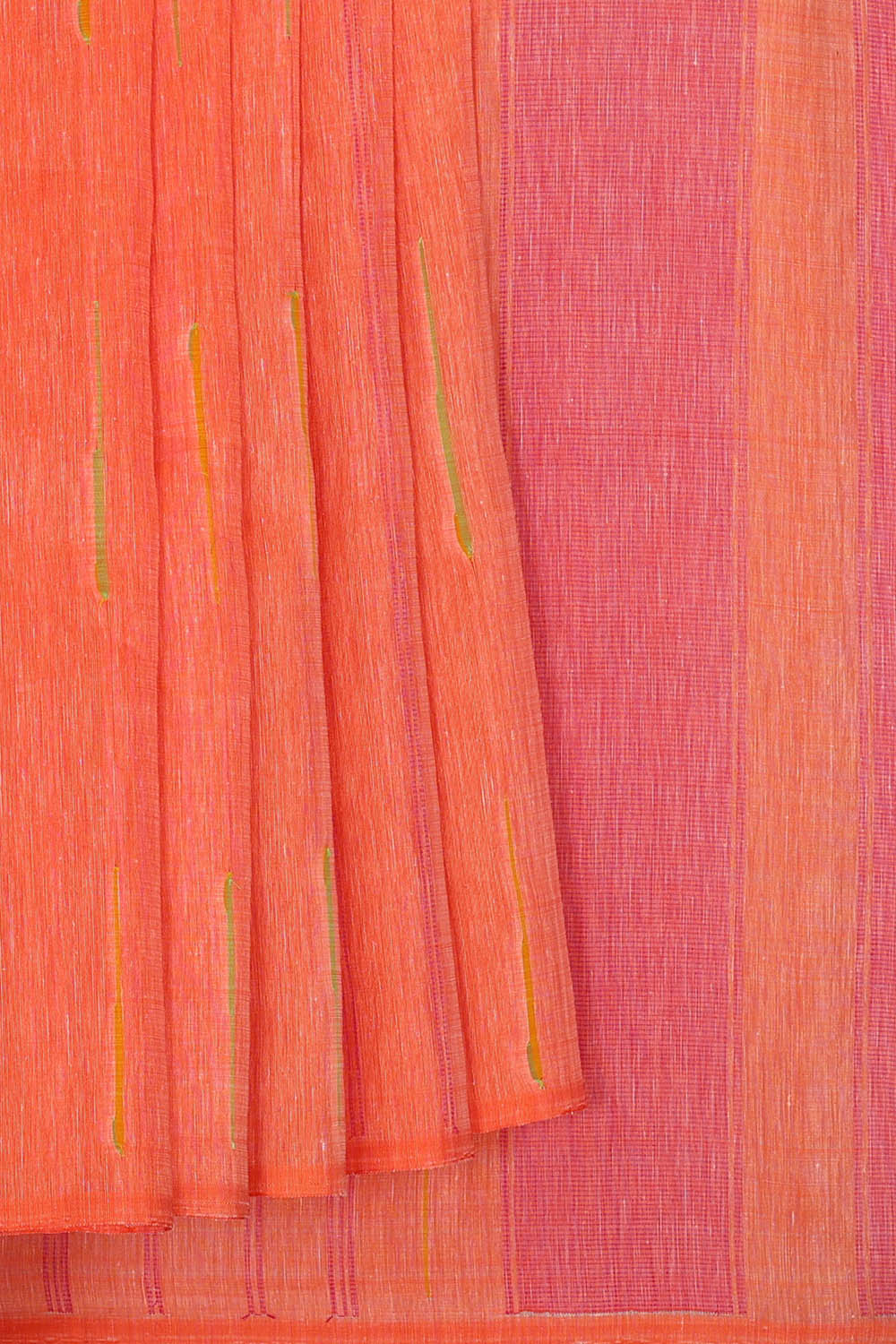 Image of Coral-Pink Arani Silk Saree