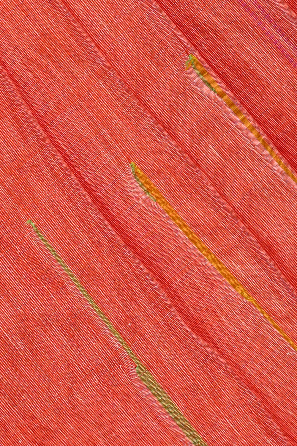 Image of Coral-Pink Arani Silk Saree