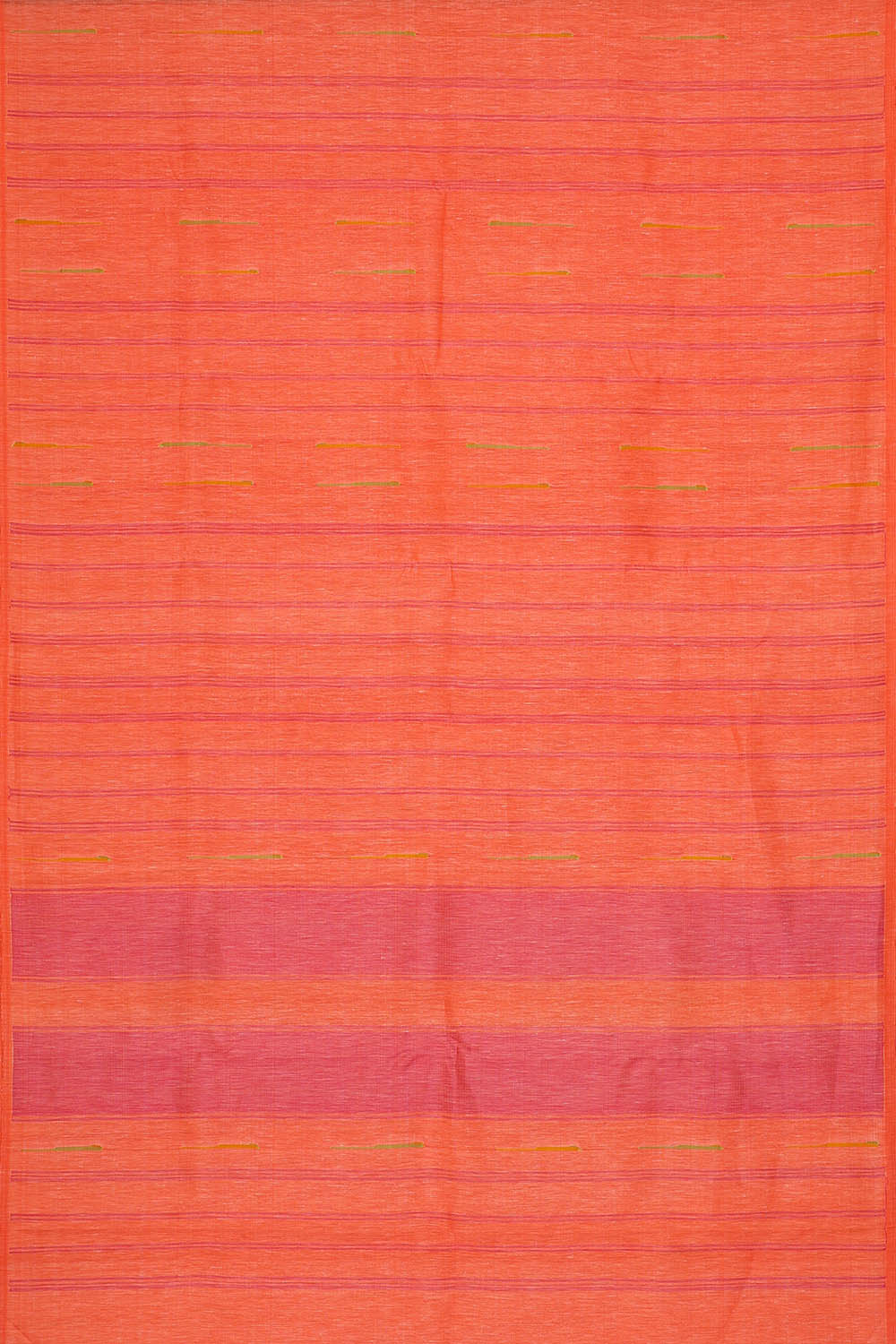 Image of Coral-Pink Arani Silk Saree