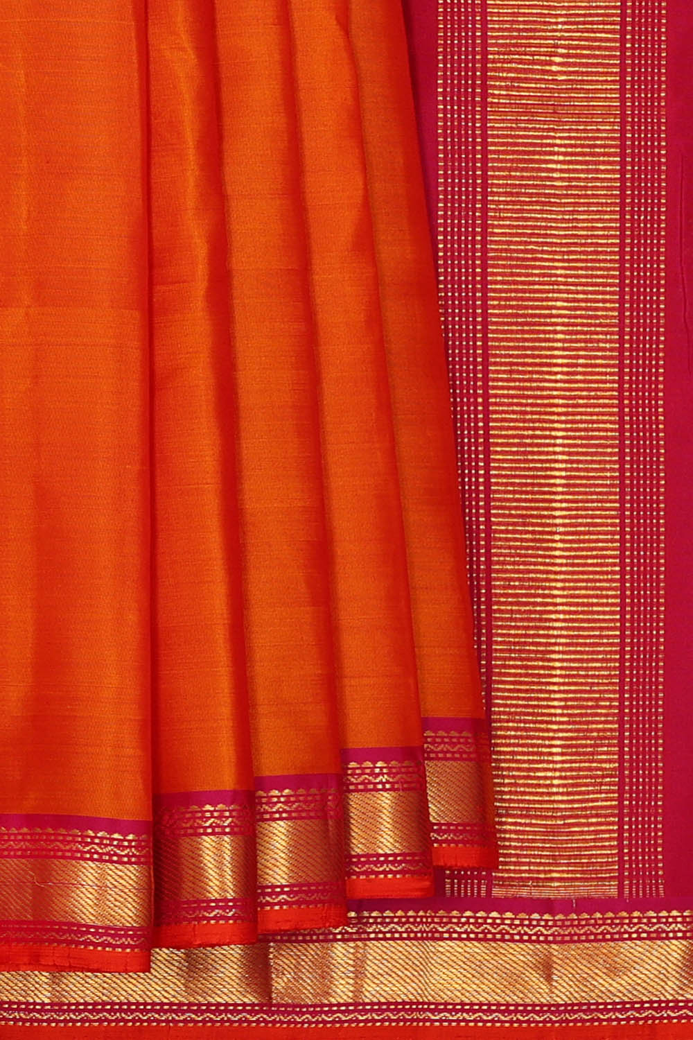 Image of Arani Silk Orange Saree