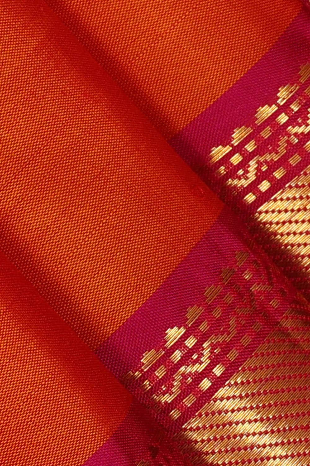 Image of Arani Silk Orange Saree