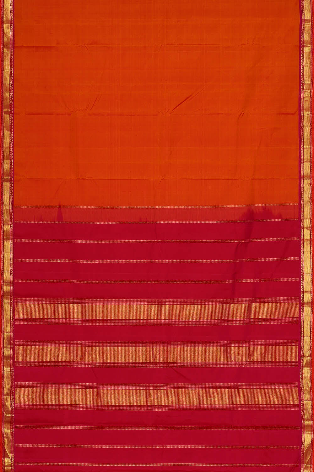 Image of Arani Silk Orange Saree