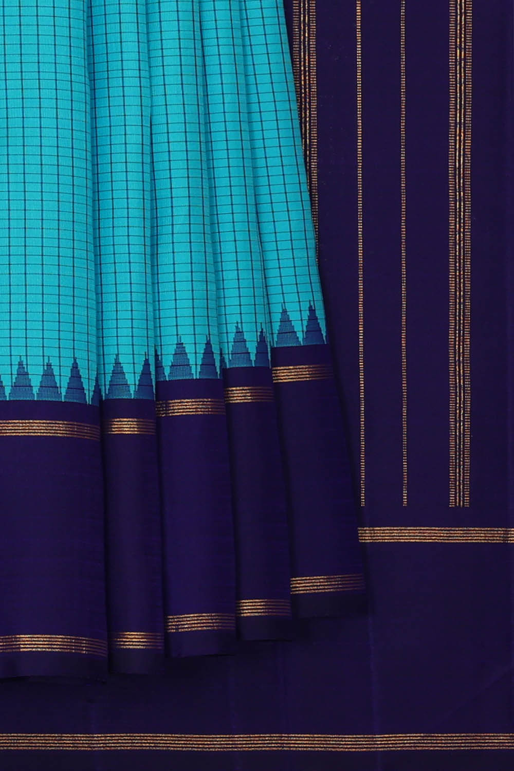 Image of Arani Silk Blue Saree