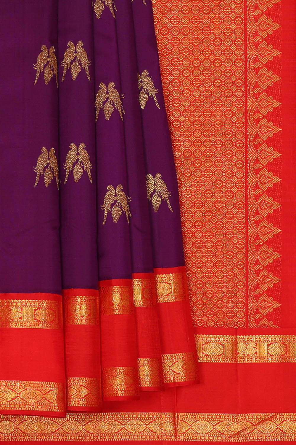 Image of Arani Silk Deep Violet Saree