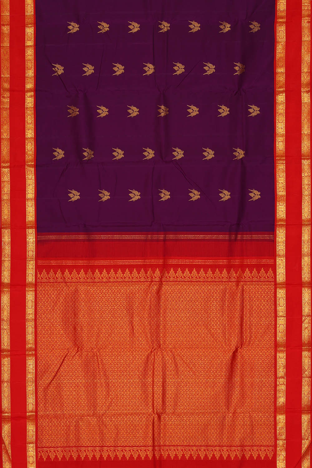 Image of Arani Silk Deep Violet Saree