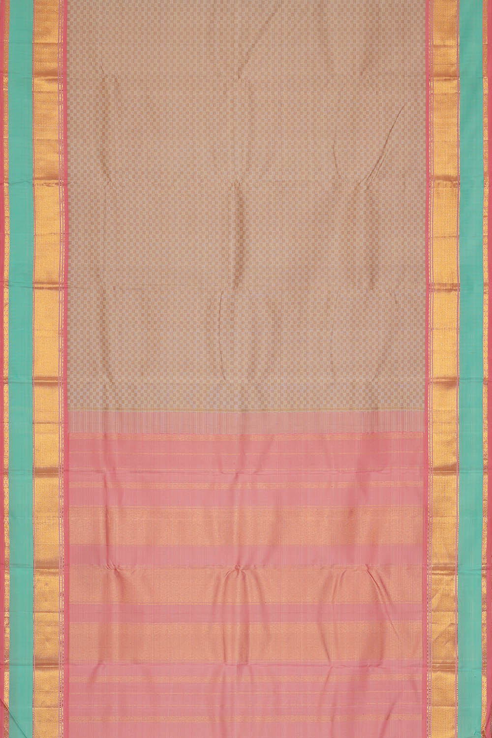 Image of Arani Silk Ivory Beige Saree