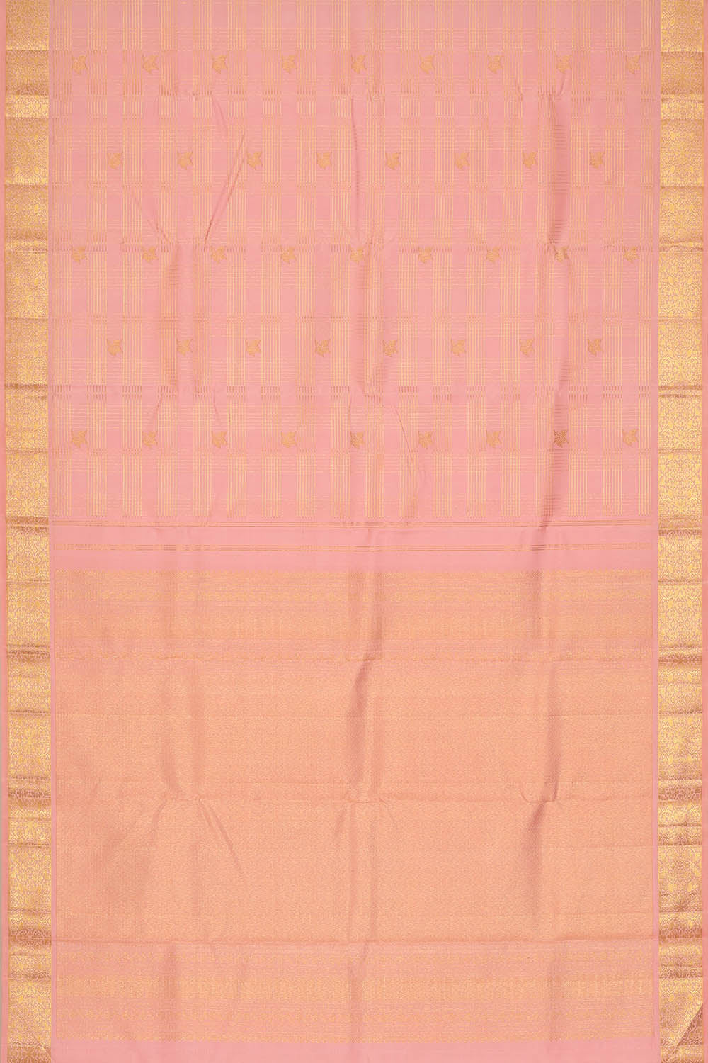 Image of Arani Silk Peach Pink Saree