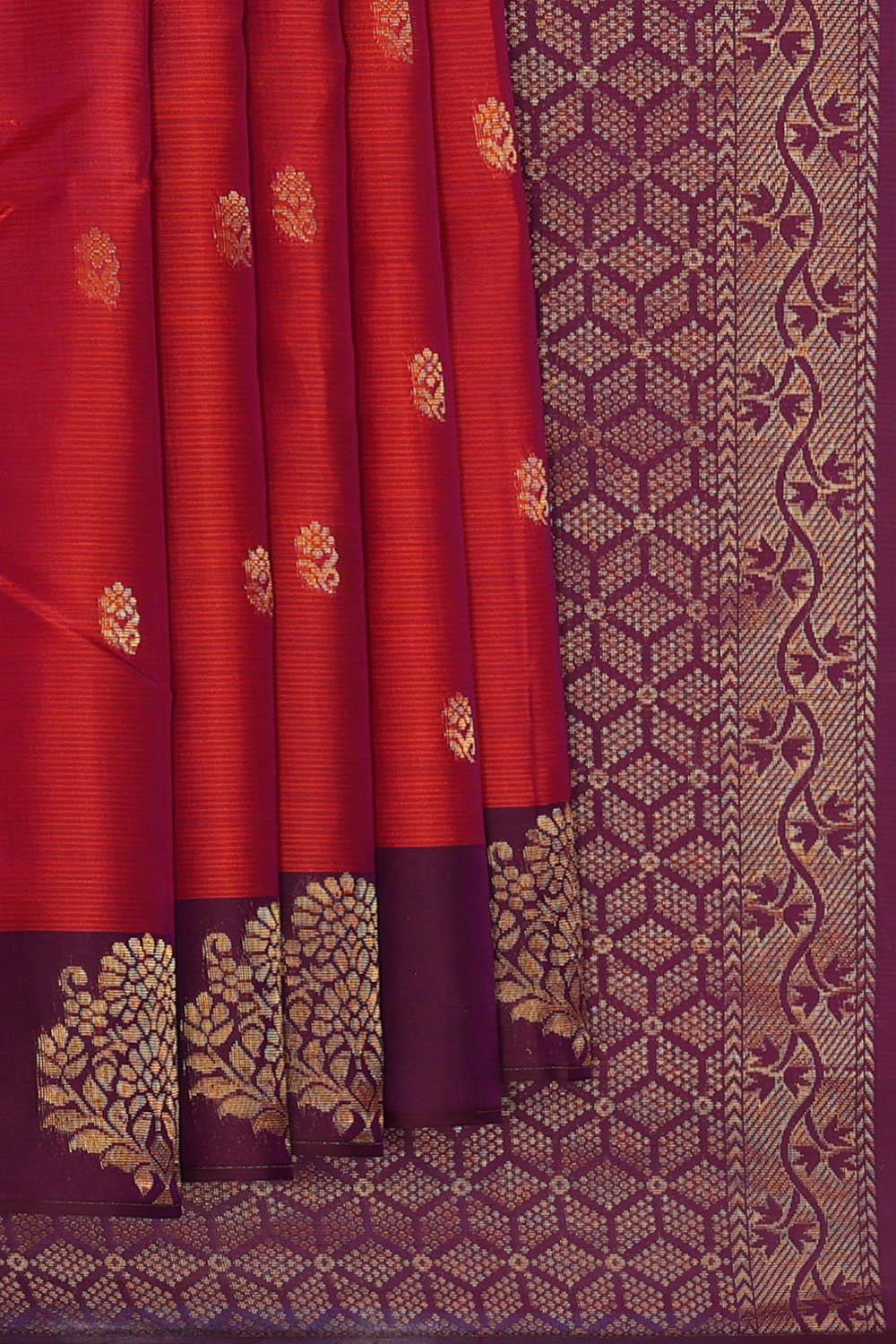 Image of Kanchipattu Silk Maroon Saree