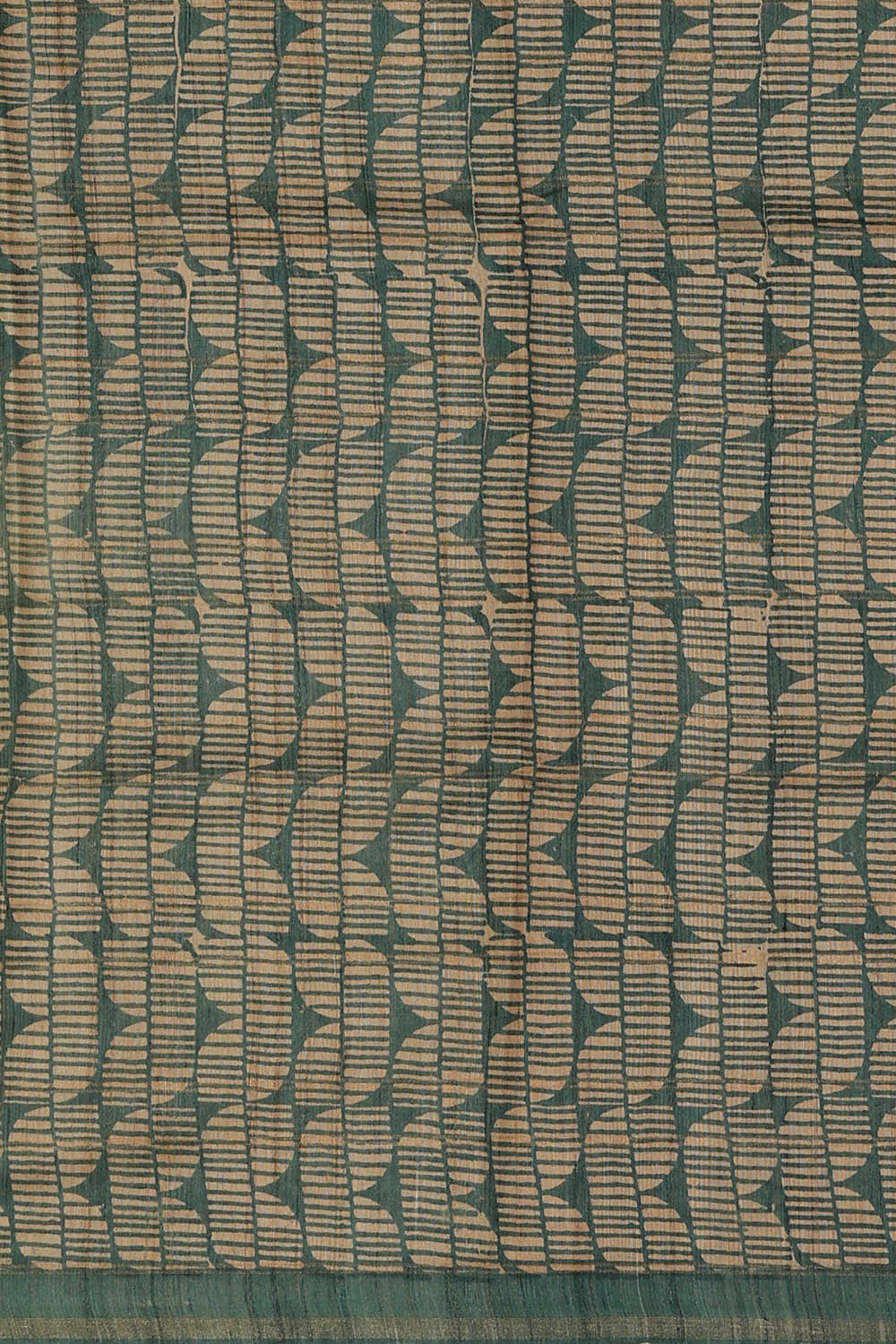 Image of Tussar Silk Coral Pink Saree