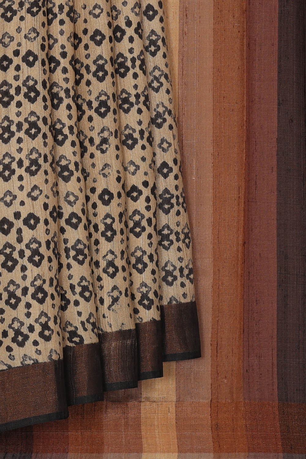 Image of Tussar Silk Beige Saree