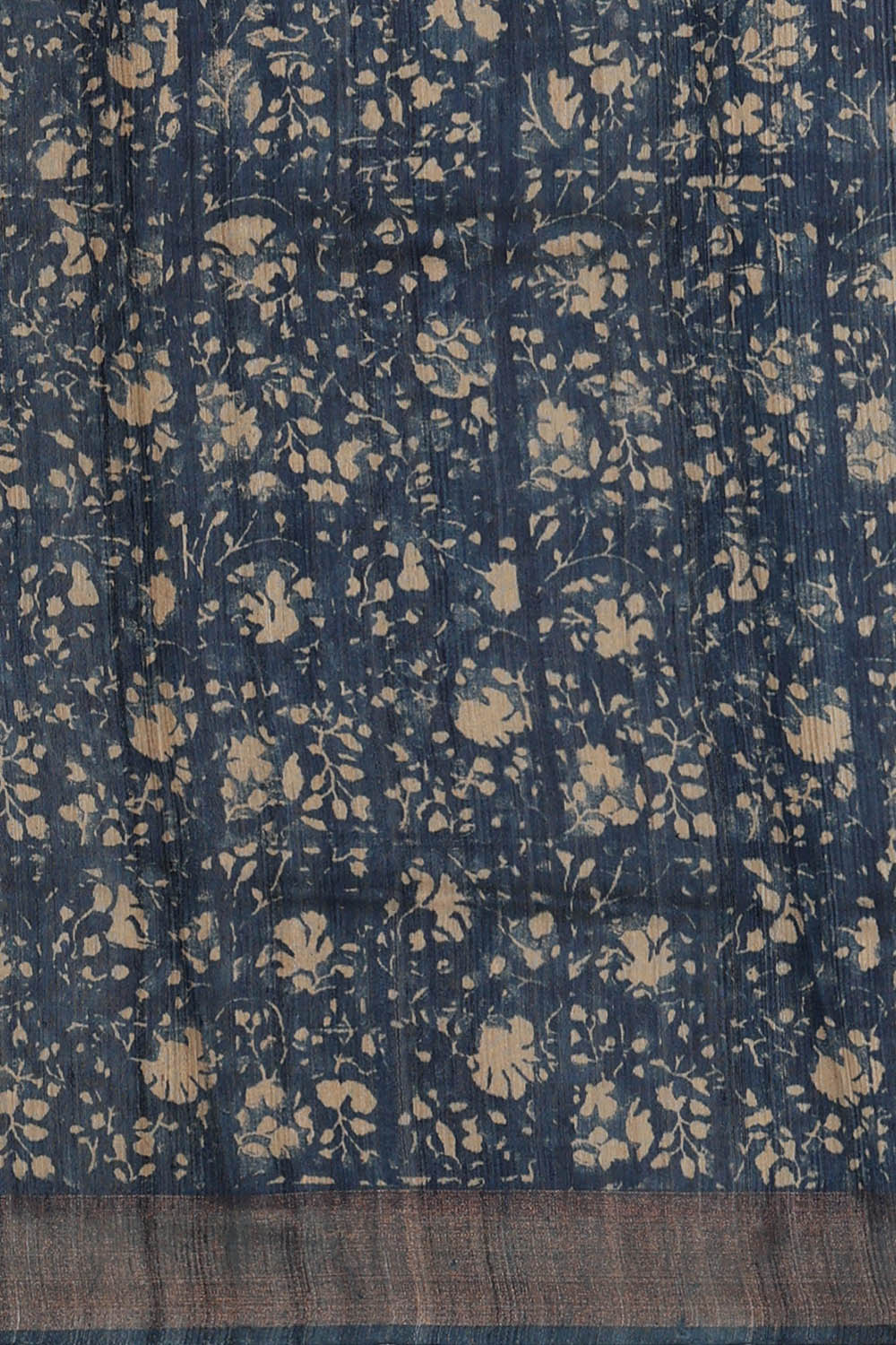 Image of Tussar Silk Blue Saree